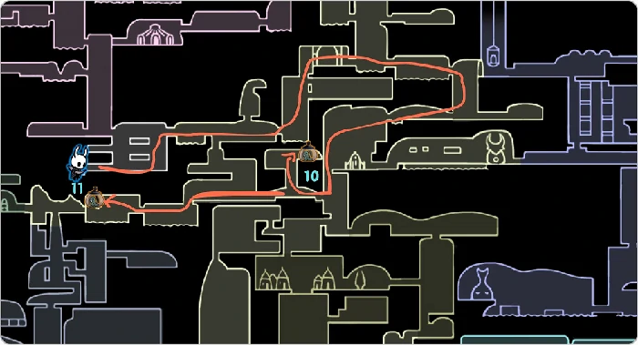 空洞骑士：丝之歌真菌荒地幼虫收集