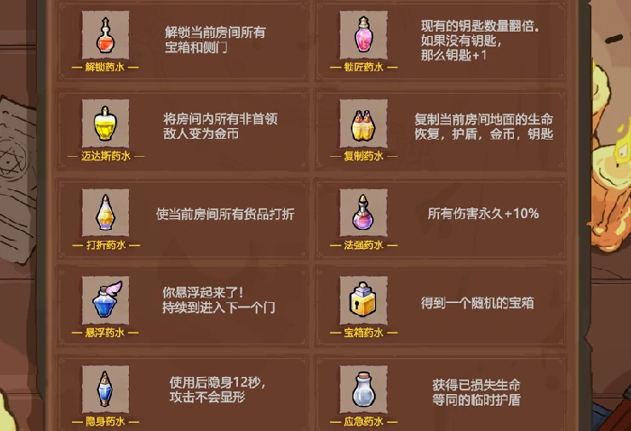 魔法工艺药水效果介绍大全