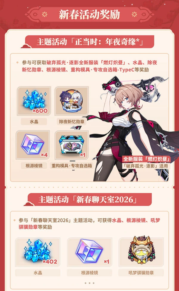 崩坏3新春福利预告