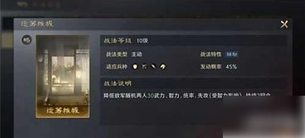 三国谋定天下运筹帷幄战法怎么样 运筹帷幄战法效果介绍,