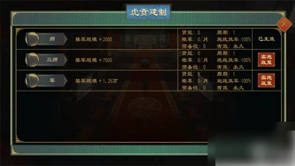 大周列国志禁军怎么建立 大周列国志畿辅禁军功能玩法介绍说明,