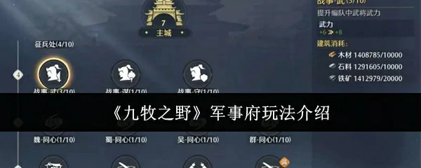 九牧之野军事府怎么玩 九牧之野军事府玩法介绍,