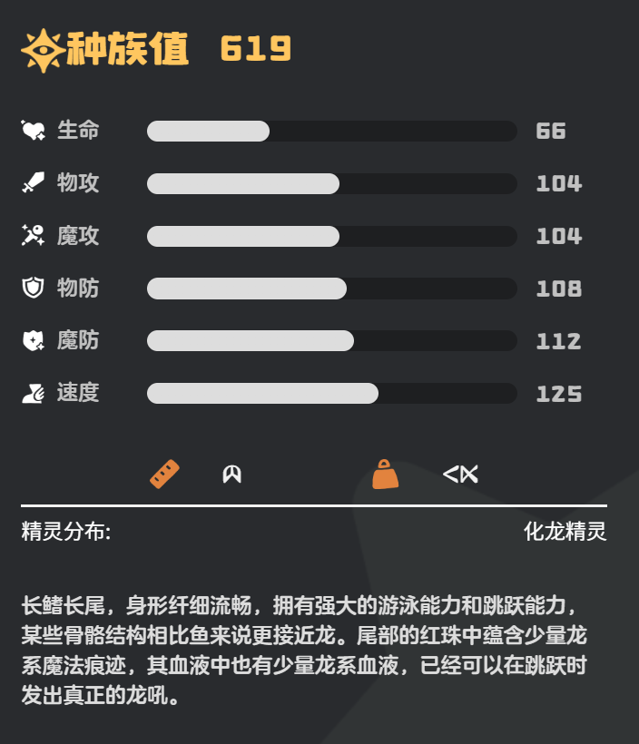 洛克王国世界龙鱼种族值是多少,洛克王国手游龙鱼种族值怎么样