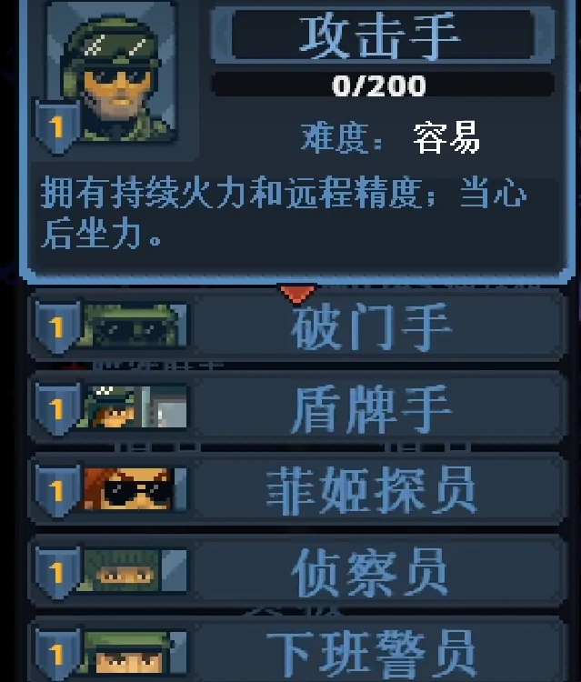 破门而入行动小队职业介绍,破门而入行动小队职业攻略