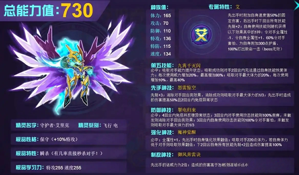 赛尔号巅峰之战守护者艾里克技能介绍,赛尔号巅峰之战守护者艾里克厉害吗