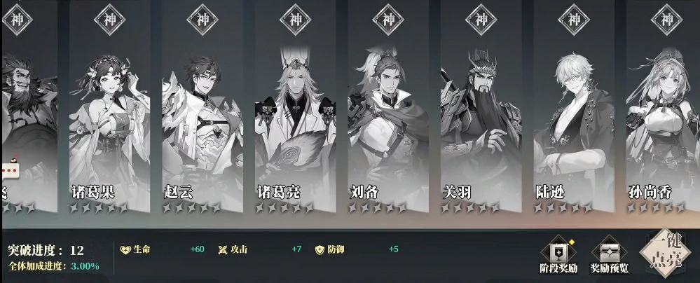 三国志幻想大陆2枭之歌武将强度榜,三幻2枭之歌武将梯度排名一览