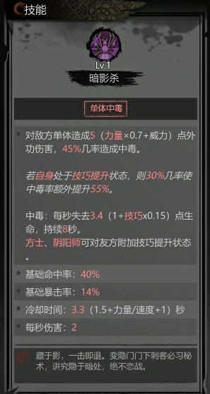 神探诡事录刺客怎么样,神探诡事录刺客职业技能介绍