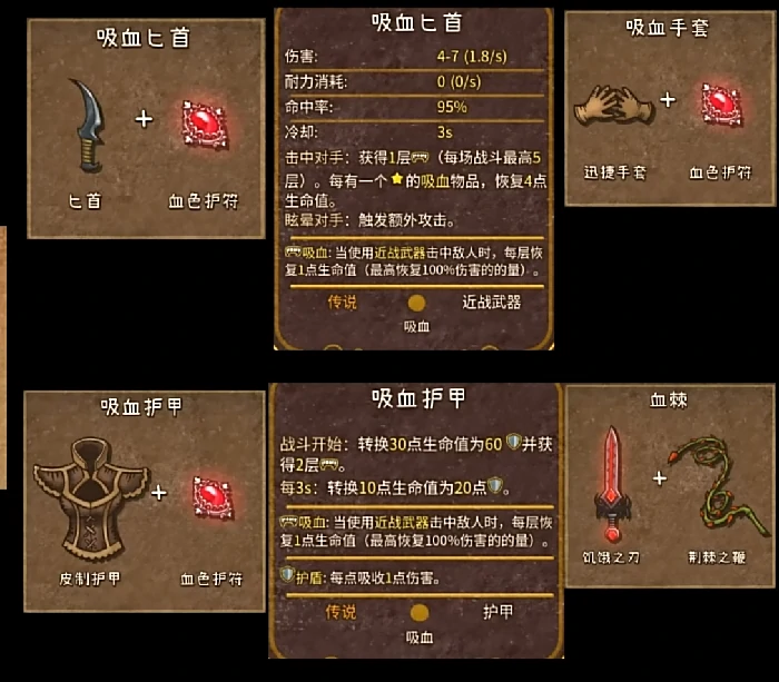 背包乱斗合成表一览,背包乱斗手游合成表