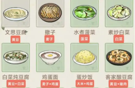 华夏千秋食谱攻略有哪些 华夏千秋食谱具体解析