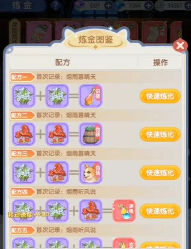 仙境传说破晓顶级配方有哪些,仙境传说破晓顶级配方怎么获取