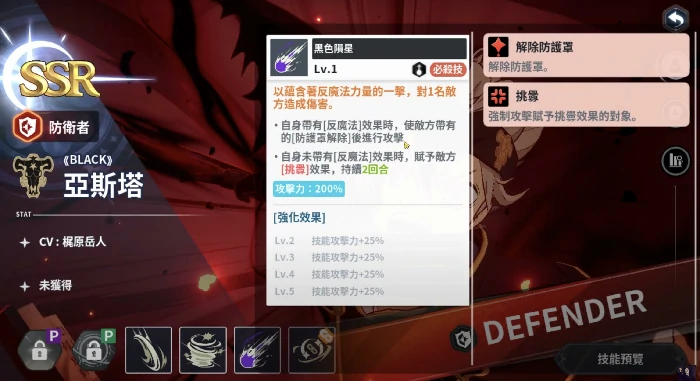 黑色四叶草魔法帝之道亚斯塔怎么样,黑色四叶草手游亚斯塔技能强度解析