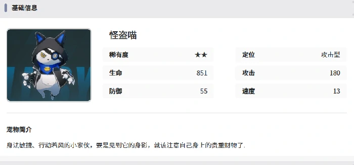 伊瑟怪盗喵强度解析,伊瑟手游怪盗喵角色表现与技能分析