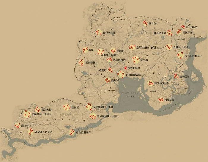 荒野大镖客:救赎藏宝图位置汇总,荒野大镖客:救赎全藏宝图获取方法与坐标详解