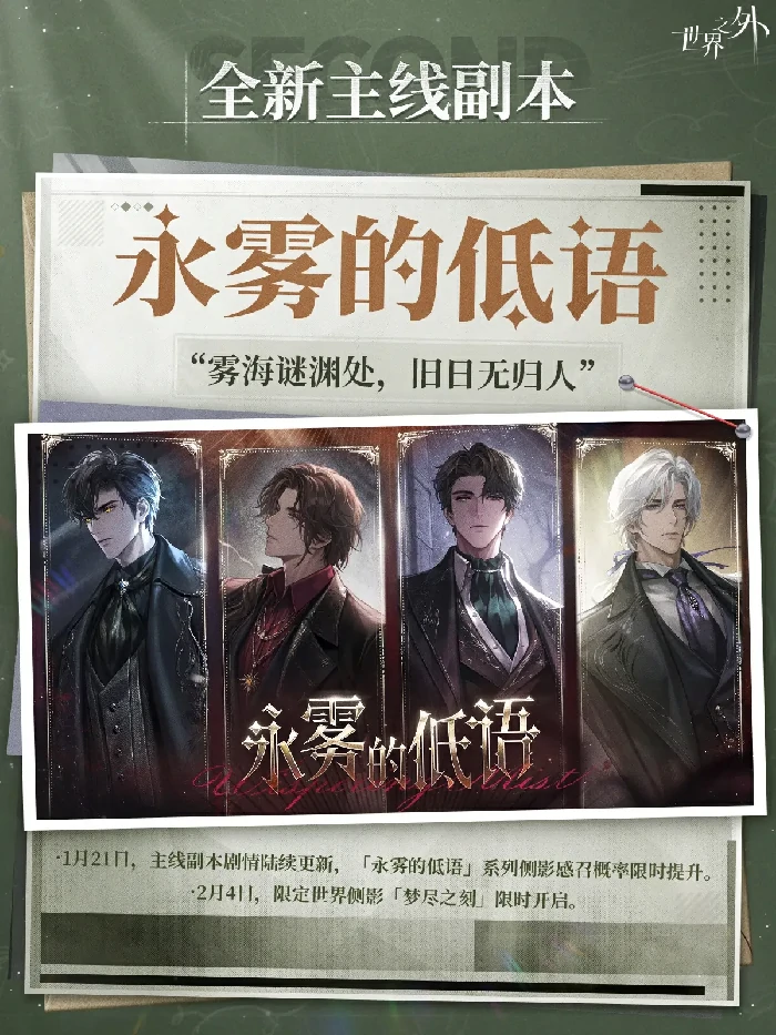 世界之外二周年庆典活动前瞻,世界之外二周年限定剧情与福利爆料,世界之外