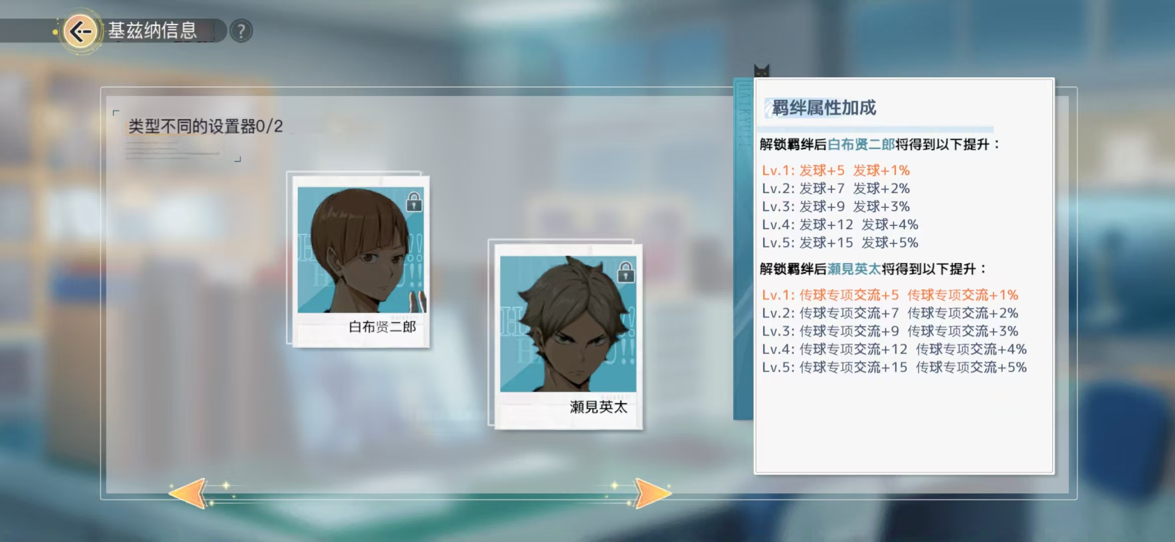 排球少年手游白泽鸟学院都有谁,排球少年新的征程白泽鸟学院成员一览