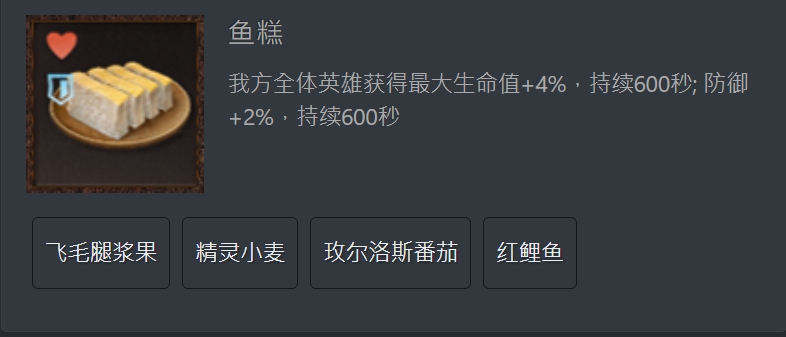 龙息神寂食材烹饪菜谱介绍,烹饪食材菜谱分享