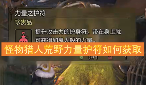 怪物猎人荒野守护护符如何获取,怪物猎人荒野力量护符在哪获取,怪物猎人荒野