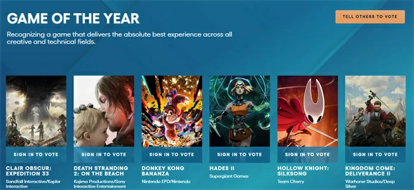 TGA2025玩家之声怎么投票,TGA2025玩家之声哪里投票,TGA2025