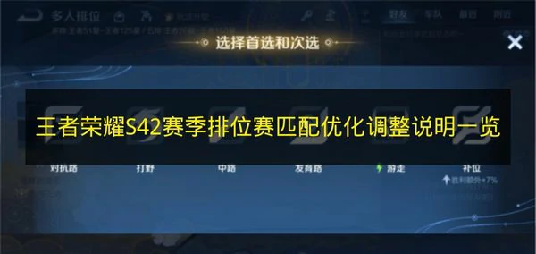 王者荣耀S42赛季排位赛匹配调整什么,王者荣耀S42赛季排位赛匹配机制,王者荣耀,王者荣耀