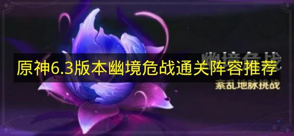 原神6.3版本幽境危战怎么打,原神6.3版本幽境危战配队推荐,原神,原神