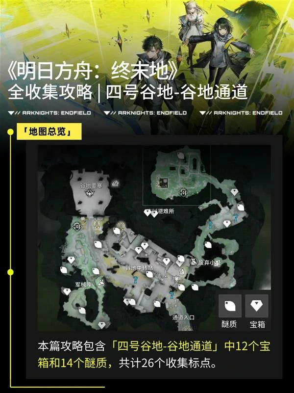 明日方舟终末地谷地通道宝箱在哪里,明日方舟终末地谷地通道醚质在哪里,明日方舟终末地,明日方舟