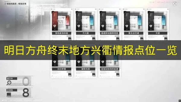 明日方舟终末地方兴衢情报在哪,明日方舟终末地方兴衢情报位置,明日方舟终末地,明日方舟