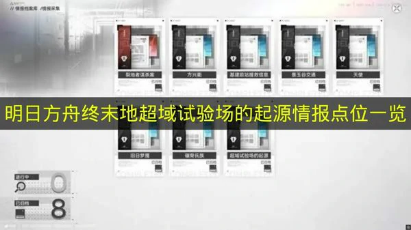 明日方舟终末地超域试验场的起源情报在哪,明日方舟终末地超域试验场的起源情报位置,明日方舟终末地,明日方舟