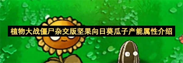 植物大战僵尸杂交版坚果向日葵瓜子产能属性是什么,植物大战僵尸杂交版