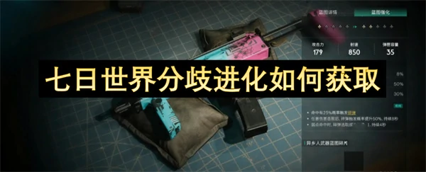 七日世界分歧进化怎么获得,七日世界分歧进化获取方法,七日世界