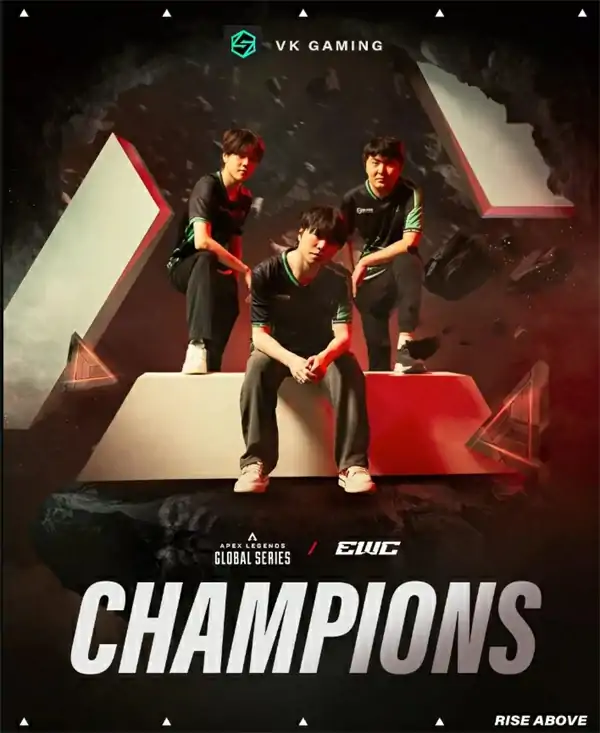 VKG获得EWC电竞世界杯APEX英雄项目冠军,VKG夺冠,VKG,APEX英雄