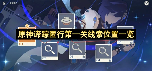 原神谛踪匿行第一关线索点位一览,原神谛踪匿行第一关攻略,原神,原神