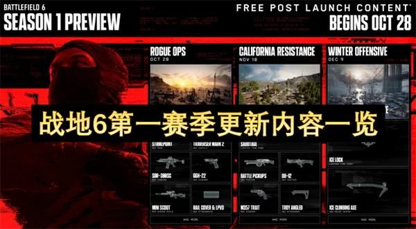 战地6第一赛季更新内容汇总,战地6第一赛季新地图,战地6