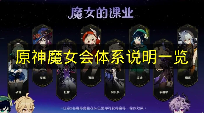 原神魔女会体系是什么,原神月之三魔女会体系,原神,原神