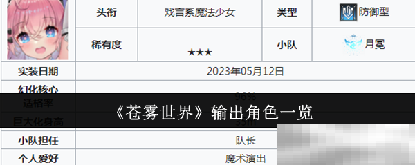 苍雾世界