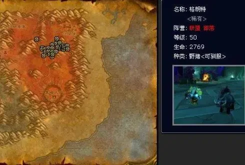 魔兽世界,魔兽世界怀旧服猎人稀有宠物大全,猎人稀有宠物坐标汇总,魔兽世界
