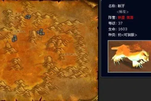 魔兽世界,魔兽世界怀旧服猎人稀有宠物大全,猎人稀有宠物坐标汇总,魔兽世界