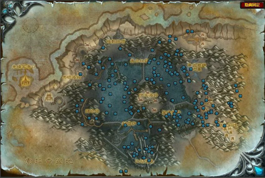 魔兽世界,魔兽世界冰冠冰川矿点在哪,魔兽世界冰冠冰川矿点分布图,魔兽世界