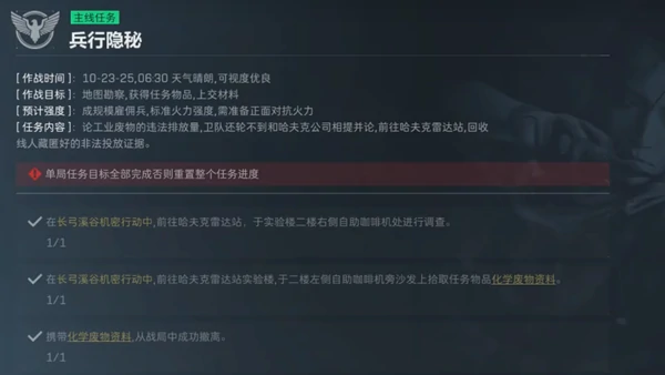 三角洲行动,后勤部门兵行隐秘任务攻略,三角洲行动