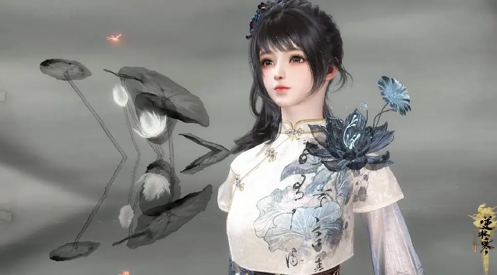 逆水寒,书法,时装墨花书砚/墨叶卿书,逆水寒,Justice,逆水寒