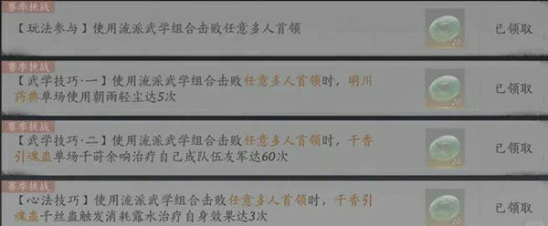 燕云十六声,流派挑战攻略大全,燕云十六声
