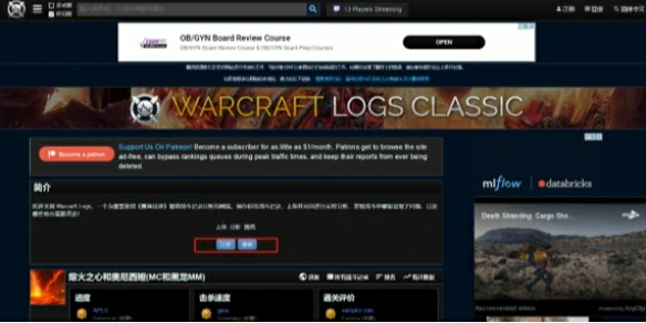游戏数据,wcl战斗记录管理,团队统计