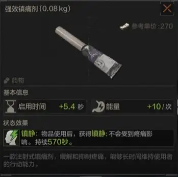 暗区突围,强效镇痛剂,药品,暗区突围