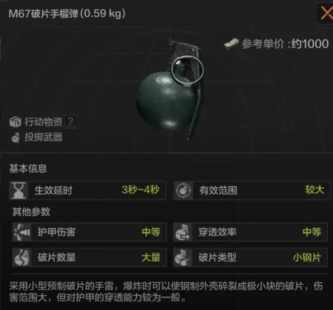 暗区突围,M67破片手榴弹,暗区突围