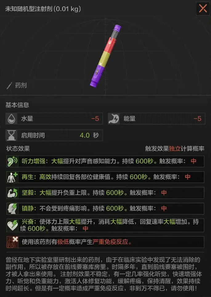 暗区突围,巡逻卫队,实验药剂,暗区突围