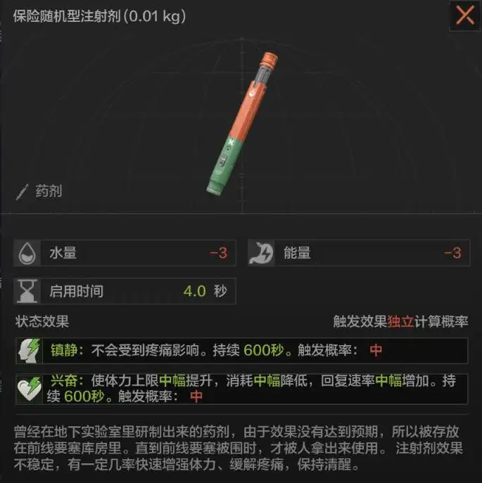 暗区突围,巡逻卫队,实验药剂,暗区突围