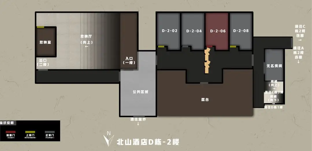 暗区突围,北山酒店,结构图,暗区突围