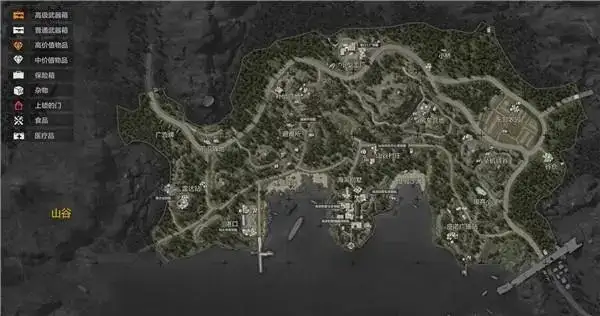 暗区突围,山谷,物资分布图,暗区突围