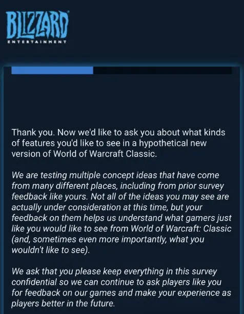 魔兽世界,怀旧服,问卷,魔兽世界,World of Warcraft