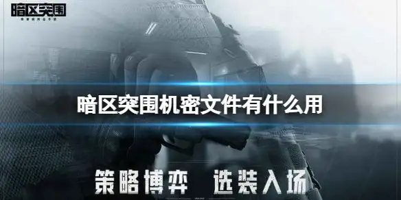 暗区突围,机密文件,什么用,暗区突围