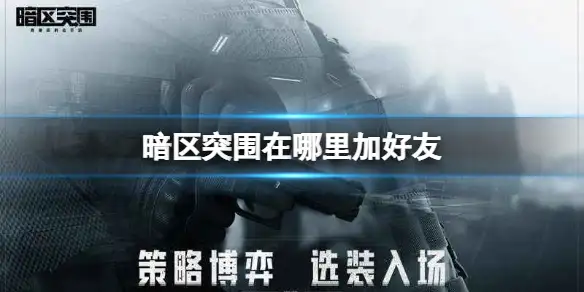 暗区突围,加好友,暗区突围